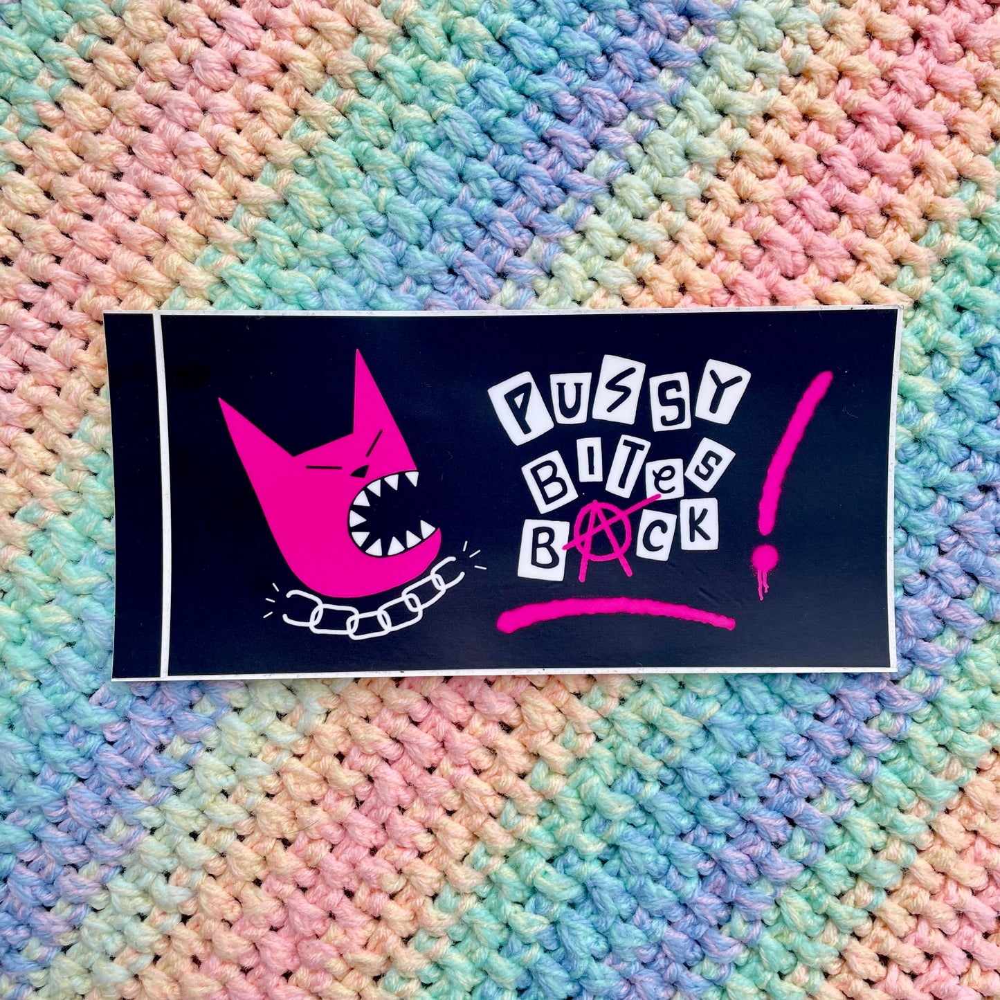 Pussy Bites Back Bumper Sticker