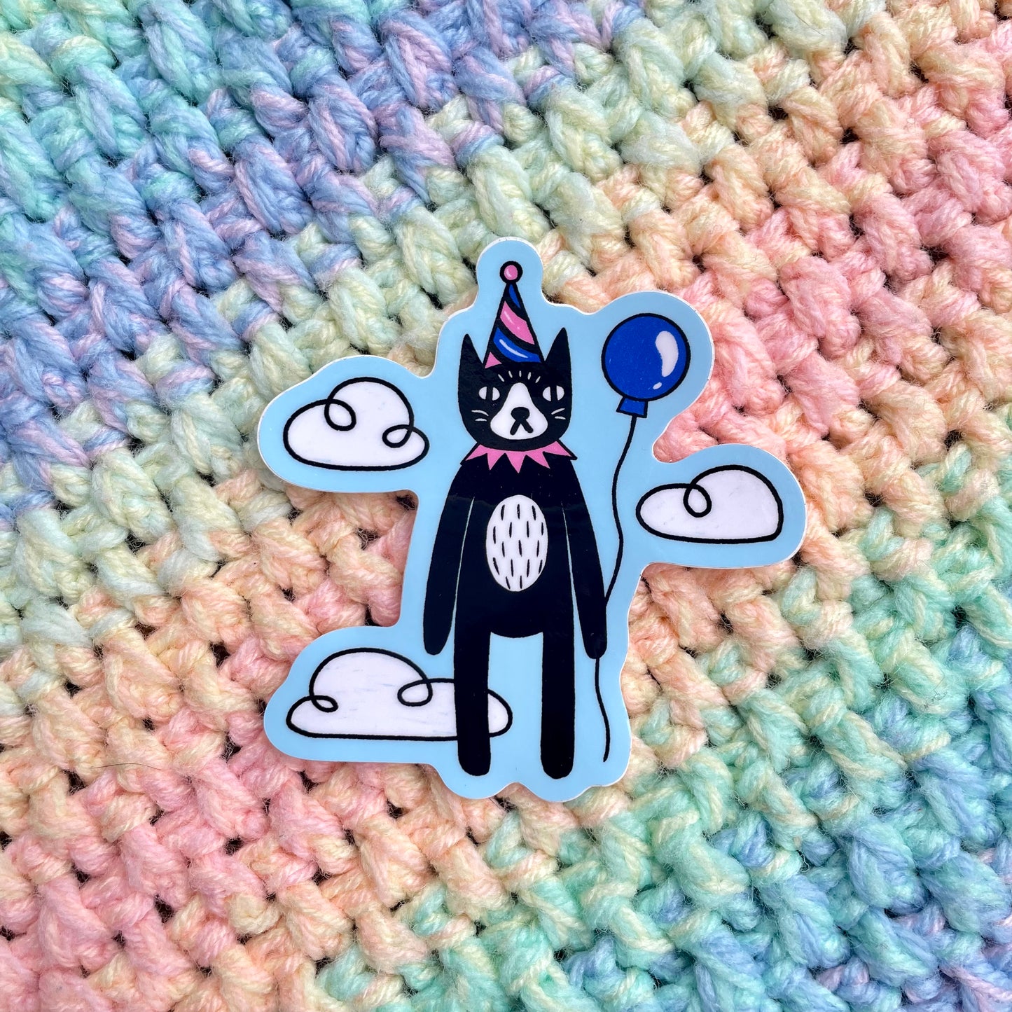 Birthday Cat Sticker