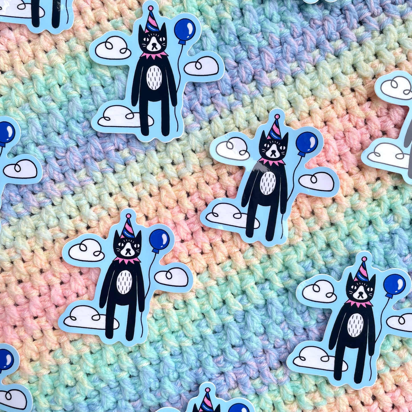 Birthday Cat Sticker